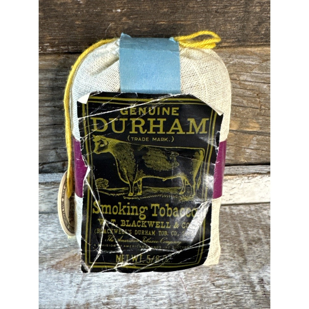 Genuine Durham Smoking Tobacco‎ Bag W.T. Blackwell Co Antique | SRP = $45